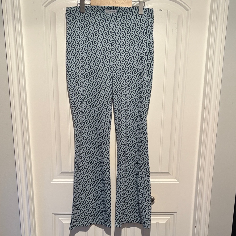 Urban Outfitters Blue Geometric Flare Pants
